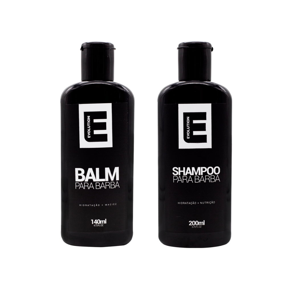 BALM PARA BARBA 120ml + SHAMPOO PARA BARBA 200ml - EVOLUTION BARBER - KIT PARA BARBA