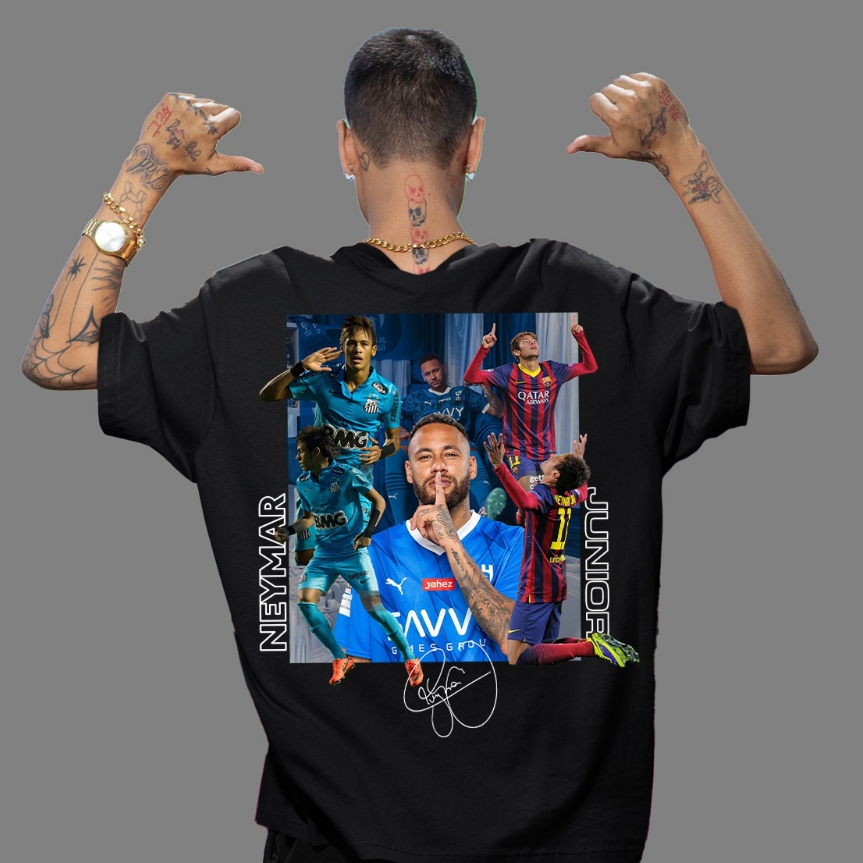 CAMISETA NEYMAR JR CAMISA DE TIME NEYMAR JR CAMISETA DE TIME NEY 100% ALGODÃO INFANTIL AO PLUS SIZE NEYMAR JUNIOR