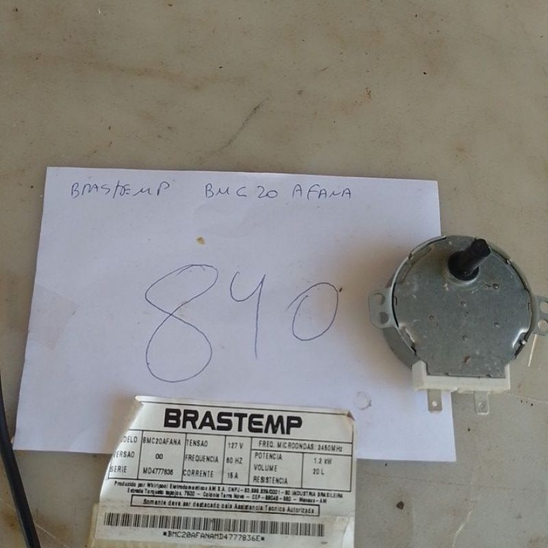 motor do prato microondas Brastemp bmc20afana leiam descriçao