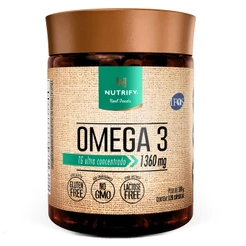 Nutrify Ômega 3 TG Ultraconcentrado 1360mg – Com Vitamina E – Foco, Memória e Bem-Estar – 120 Caps