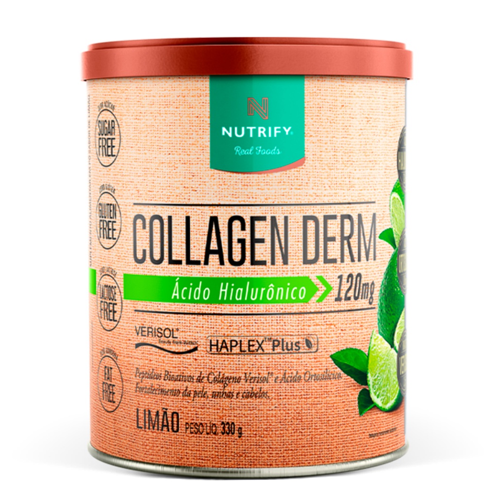 Nutrify Collagen Derm Colágeno Hidrolisado com Ácido Hialurônico Sem Açúcar -  330g em Oferta na Shopee