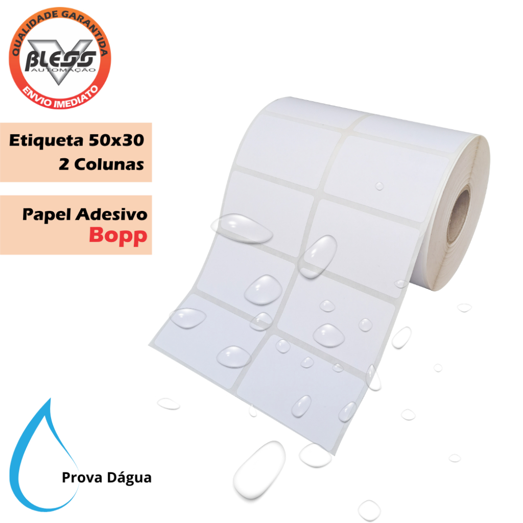 Etiqueta Bopp 50x30 2 Colunas