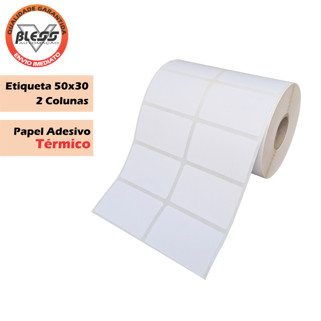 05 Rls Etiqueta Térmica 50x30 2 Colunas