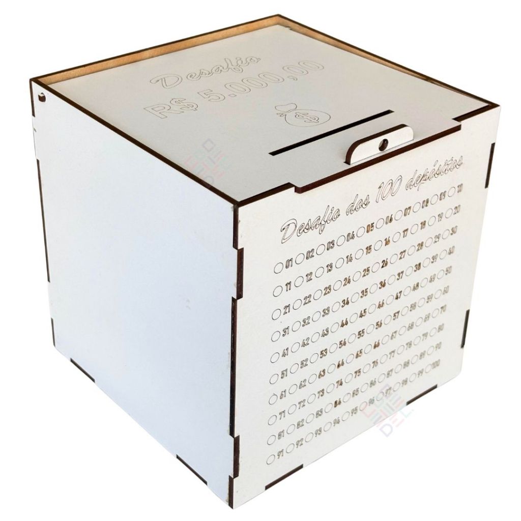 Caixa Cofre Desafio Depositos Guardar Dinheiro Juntar Moeda Casal Woodbox Cofrinho Mdf Economia Meta em Oferta na Shopee