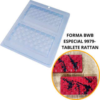 1~4 Forma BWB Com Silicone (3 partes) Chocolate Cód.9979- Tablete Rattan250g. Barra Recheada Gourmet em Oferta na Shopee