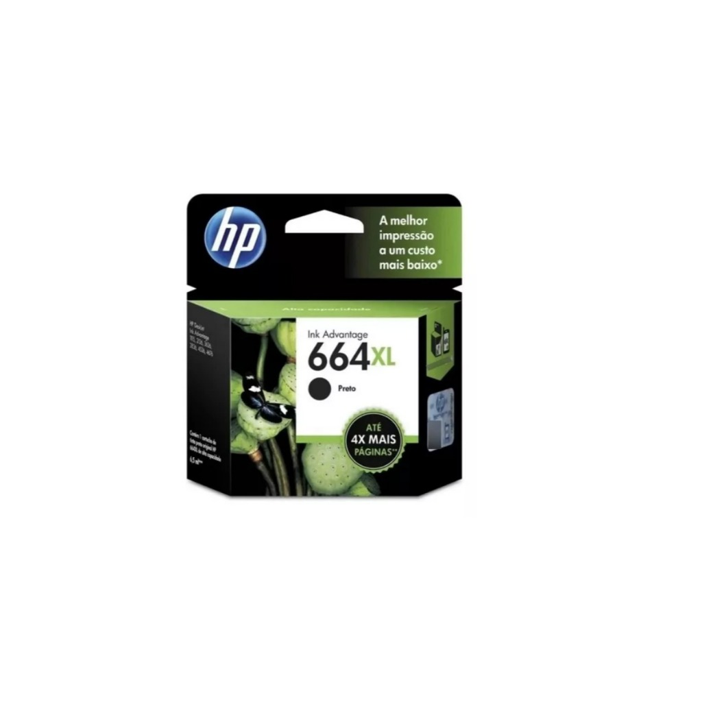 CARTUCHO DE TINTA HP 664XL PRETO PARA USO HP 2136 2676 3636 3776 4676