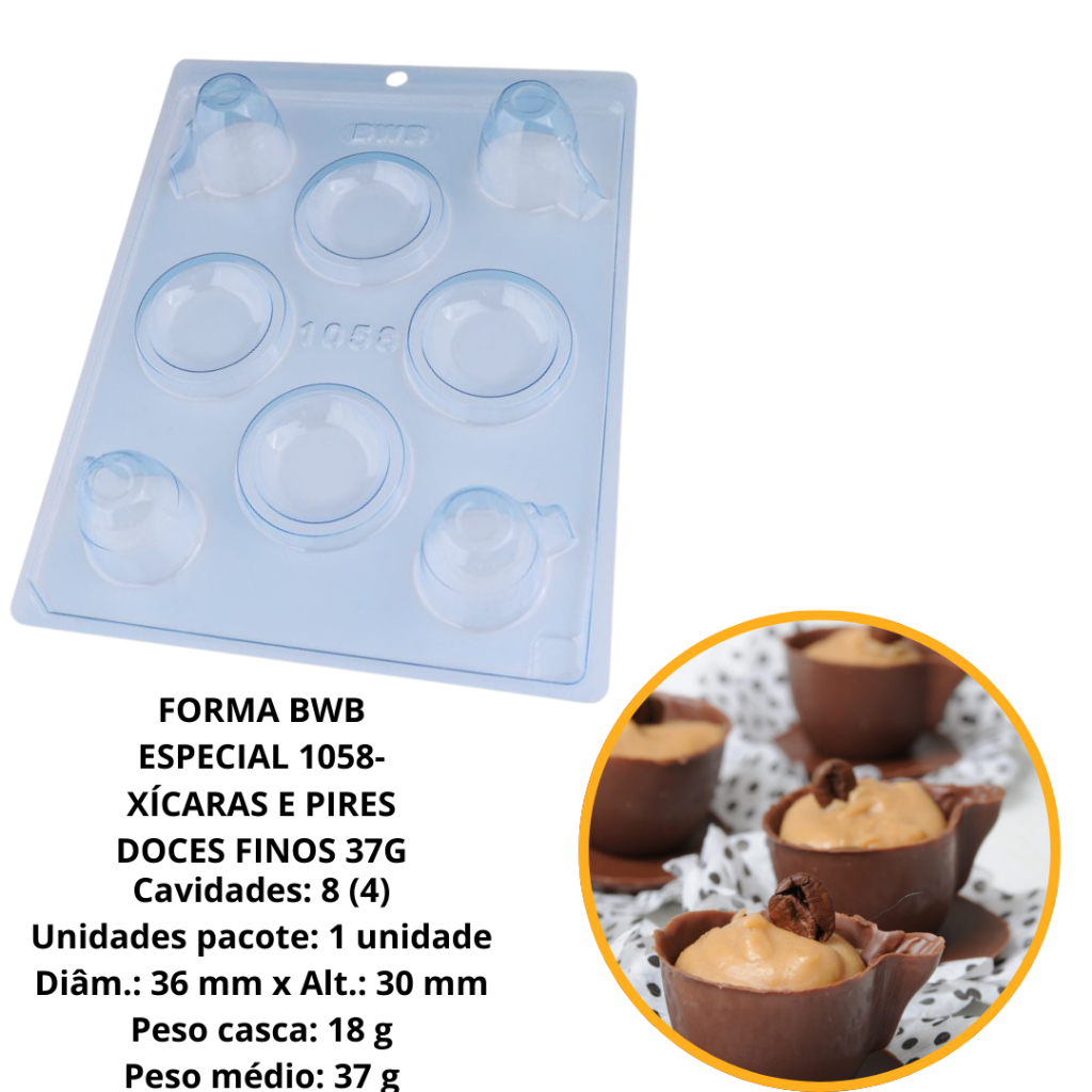 1~4 Forma Bwb Sp 1058 Xicara E Pires Silicone 3 Partes Profissional Cod-3530  (Sp Especial) (CHOCO) em Oferta na Shopee