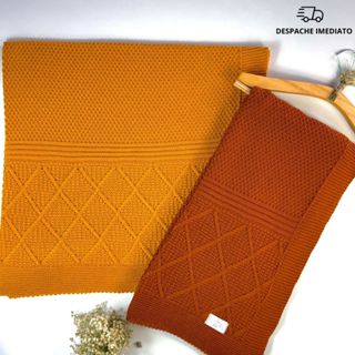 Saida Maternidade Menino Menina Luxo Manta Para Bebe Tricot