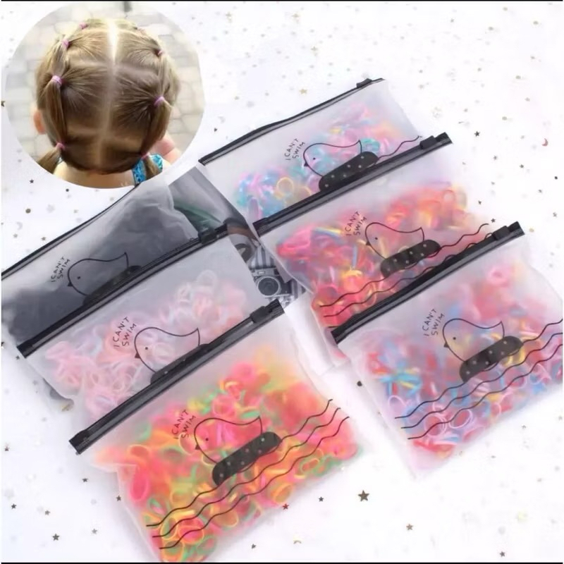 Elastico de cabelo Com Bolsa borrachinha/liguinha rabico de cabelo silicone infantil