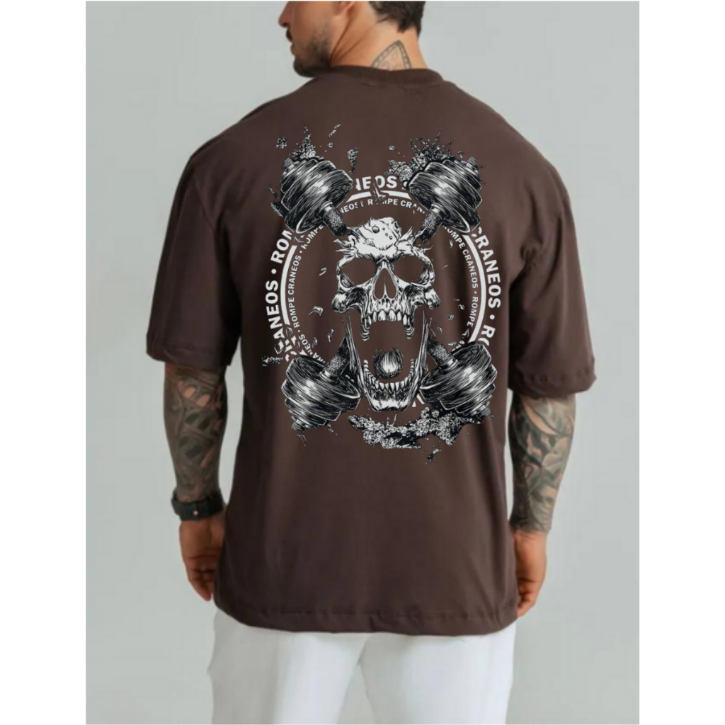 Camiseta Academia Oversized Grande Moda Treino  Peso Lançamento