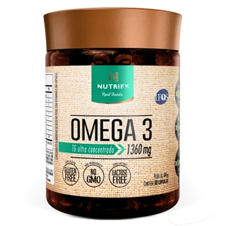 Nutrify Ômega 3 TG Ultraconcentrado 1360mg - Com Vitamina E - Foco, Memória e Bem-Estar - 60 Caps em Oferta na Shopee