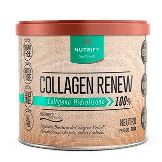 Nutrify Collagen Renew - Colágeno Hidrolisado em Pó - Sem Glúten e Sem Açúcar - 300g em Oferta na Shopee