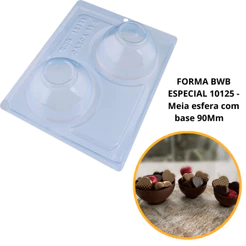 1~4 FORMA BWB COM SILICONE (3 PARTES) CÓD.:10125 - MEIA ESFERA COM BASE 90mm 240g.