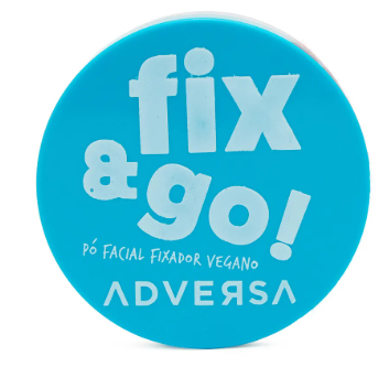 Pó Facial Fixador Vegano Fix e Go - Cor Vanilla Adversa com 10g