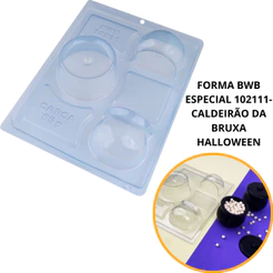 Forma CALDEIRÃO DA BRUXA De Acetato BWB 3 Partes com Silicone, Para Festa Dias Das Bruxas,Cód:10211 CHOCO