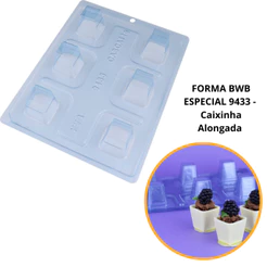 1~4 Forma bwb com silicone (3 partes) para chocolate cod 9433 - Caixinha Alongada 28g.....