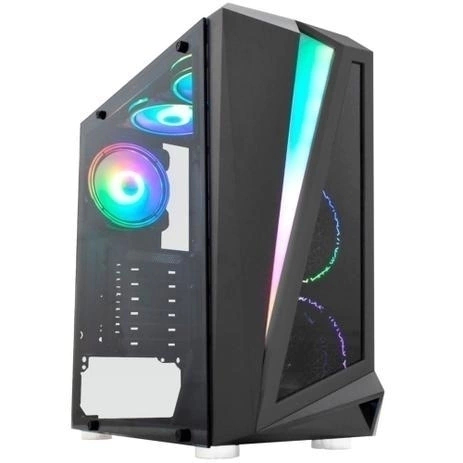 GABINETE GAMER BLACKHAWK 05QI PAINEL FITA LED RGB S/FAN