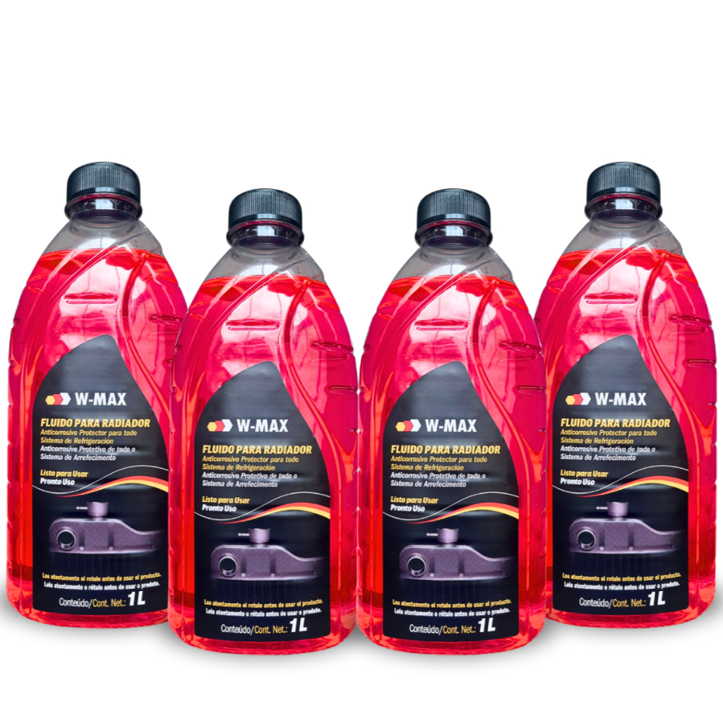 Kit 4 Aditivo Rosa 1L Para Proteção do Radiador Wurth