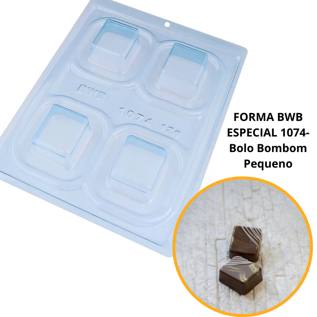 1~4 Forma BWB Com Silicone (3 partes) P Choc Cód. 1074 - Bolo Bombom Pequeno. - Home & Living