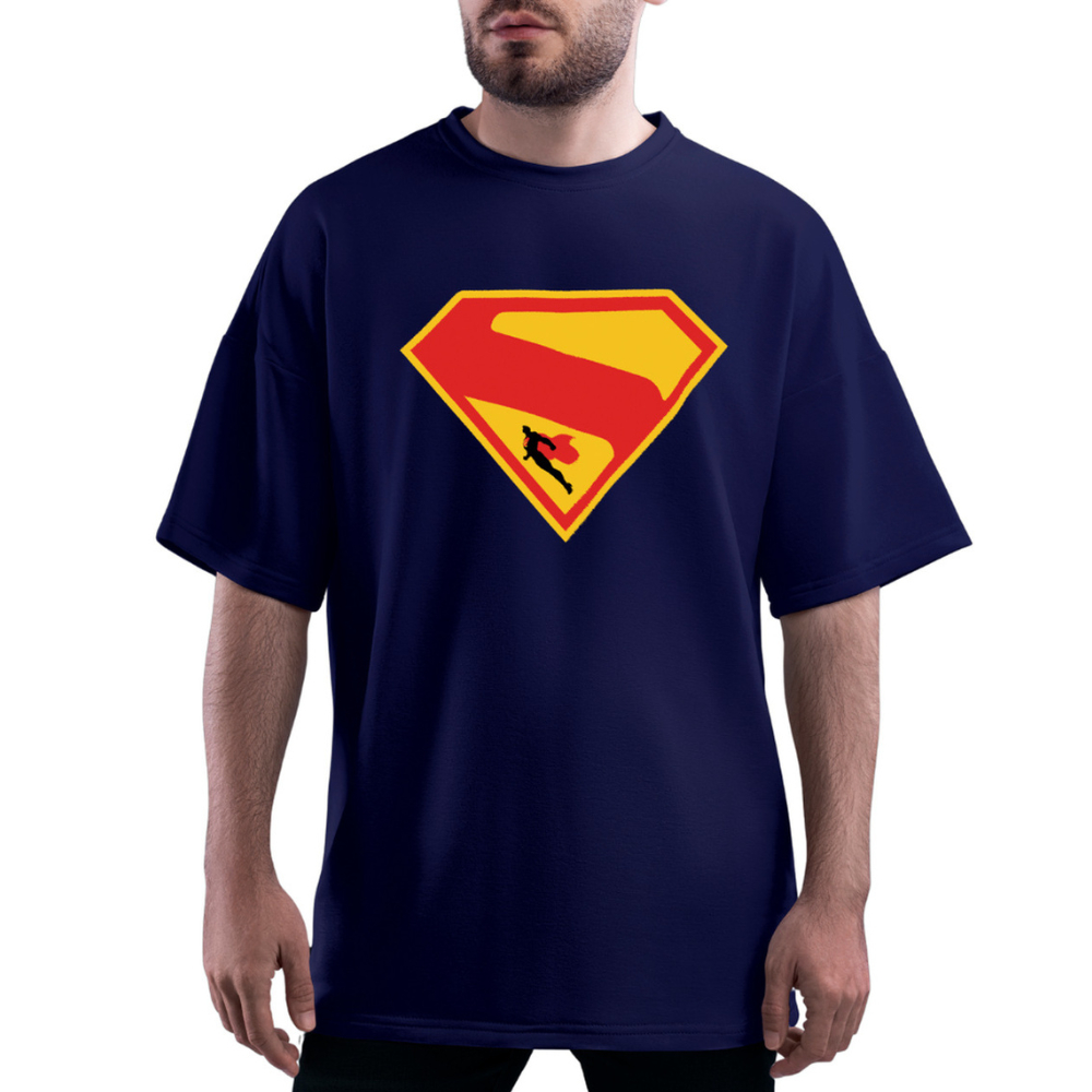 Camisa Oversized Super Man Legacy Super Herói 100% Algodão Masculina