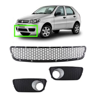 Kit Grade Inferior E Molduras Do Farol MIlha Com Milha Palio Celebration 2004 2006 2007 Jogo Grades em Oferta na Shopee