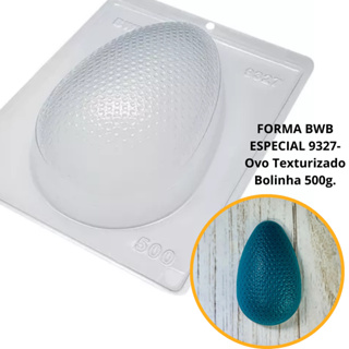 1~4 Forma BWB Com Silicone (3 partes)Para Chocolate Cód. 9327 - Ovo Texturizado Bolinha 500g. Páscoa em Oferta na Shopee