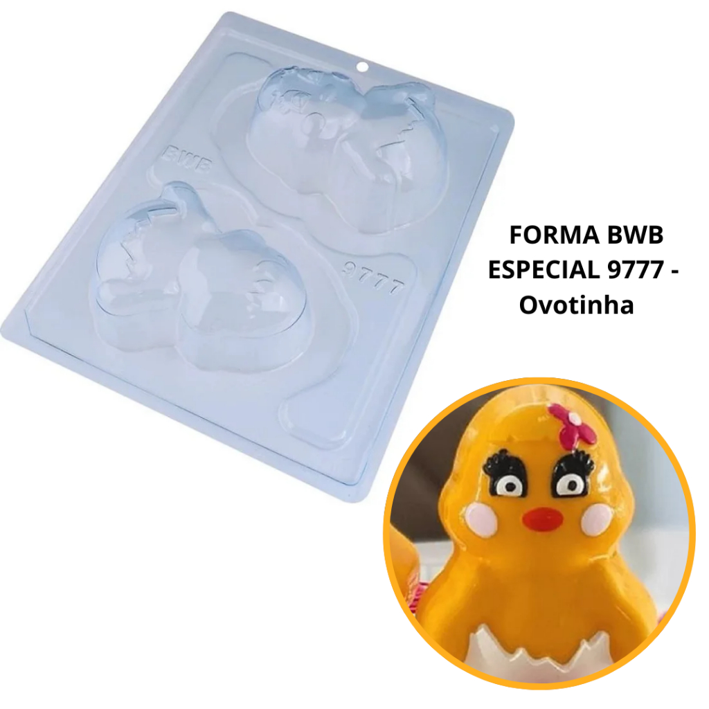 1~4 Forma BWB Com Silicone (3 partes) Para Chocolate Cód.9777 - Ovotinha 350g. Páscoa em Oferta na Shopee