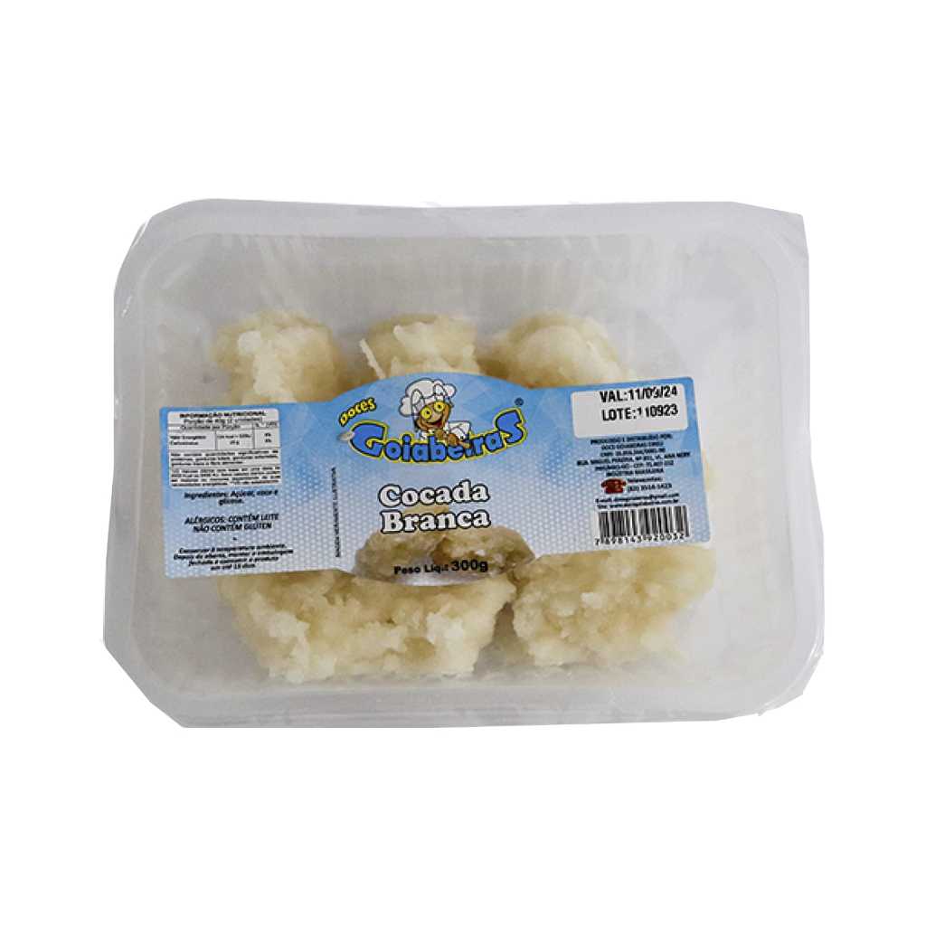 Doce Cocada Branca ou Cocada Morena Bandeja 300g