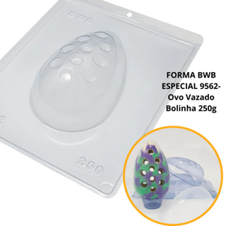 1~4 Forma BWB Com Silicone (3 partes) Para Chocolate Cód. 9562 - Ovo Vazado Bolinha 250g. Páscoa em Oferta na Shopee