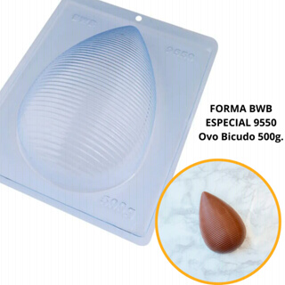 1~4 Forma BWB Com Silicone (3 partes) Para Chocolate Cód. 9550 - Ovo Bicudo 500g. Páscoa em Oferta na Shopee