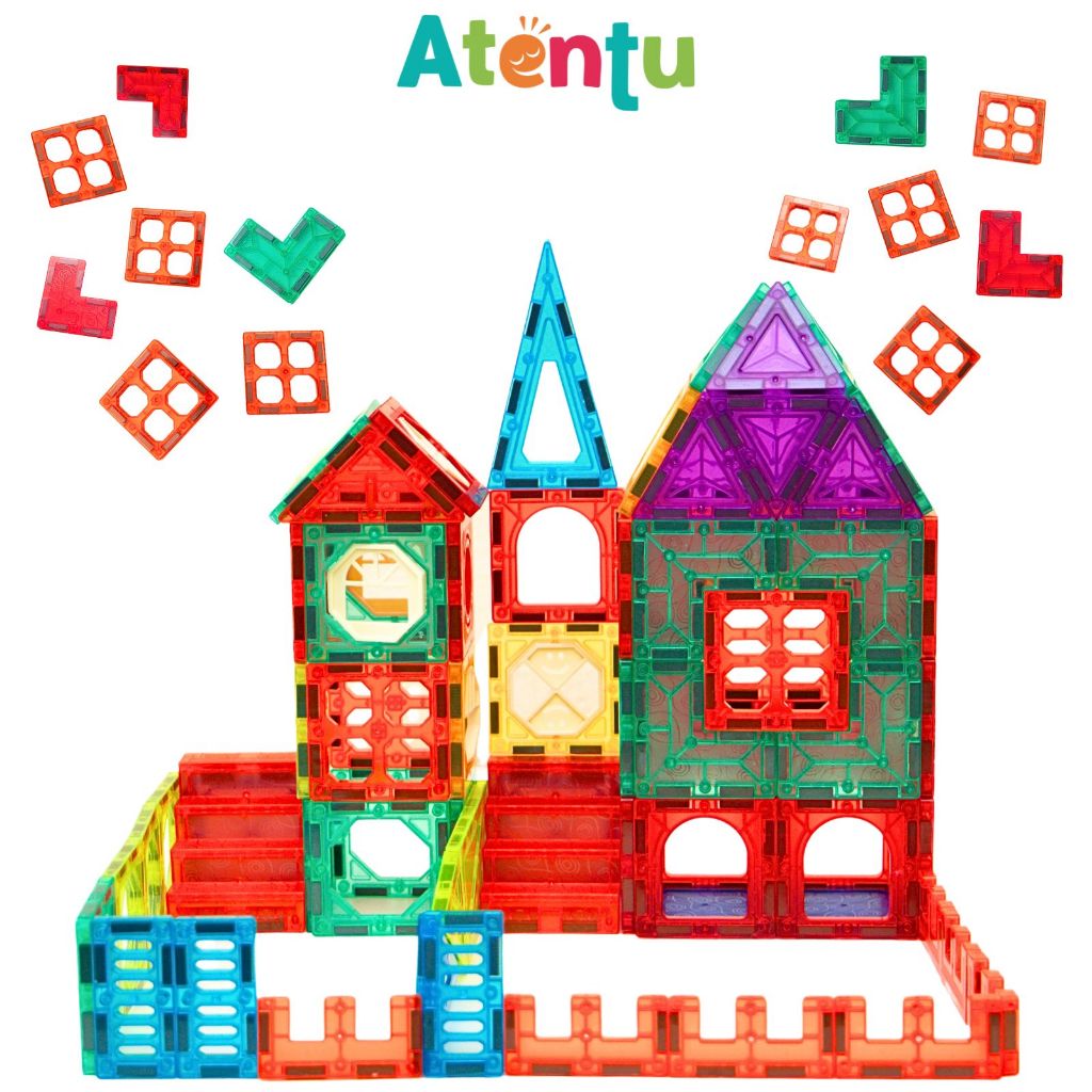 Blocos Magnéticos de Construção Educativo Para Crianças 129 Peças em Oferta na Shopee