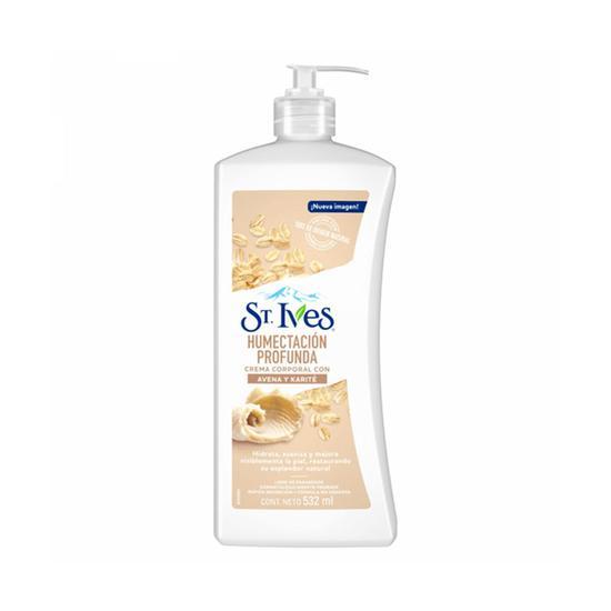 01 Creme Hidratante Corporal St Ives Avelã E Karite de Umectação Profunda 532ml.