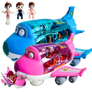 Avião De Brinquedo Musical Bate Volta Infantil Luz Gira 360° em Oferta na Shopee