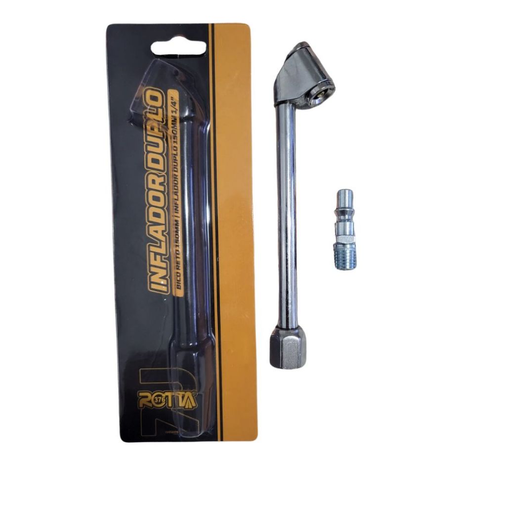 Bico Duplo Prof. Reto Encher Pneu Carro Moto Caminhão 15cm em Oferta na Shopee