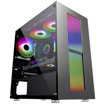 GABINETE GAMER CG-02RU BIFROST 4 PAINEL LED RGB S/FAN