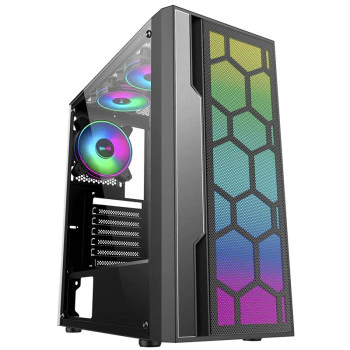 GABINETE GAMER CG-02TT MULTIVERSO PAINEL LED RGB S/FAN