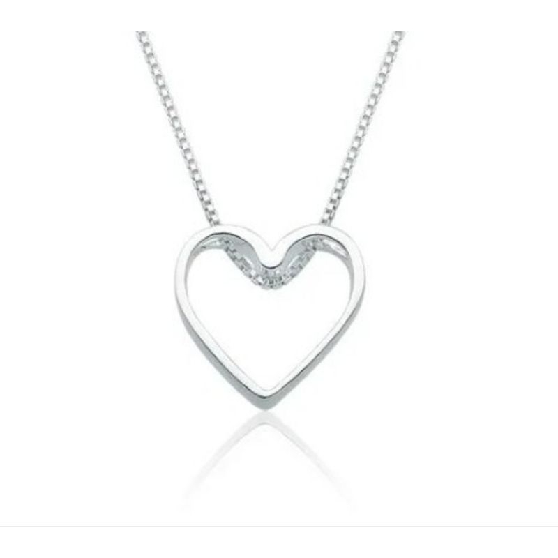 Pingente Coração Vazado | Prata 925 Legítima em Oferta na Shopee