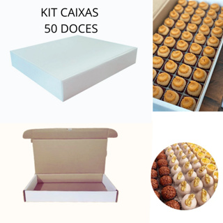 10 Caixas Para 50 Doces E Salgados 36x18x5 Cm Transporte Seguro Embalgem Premium em Oferta na Shopee