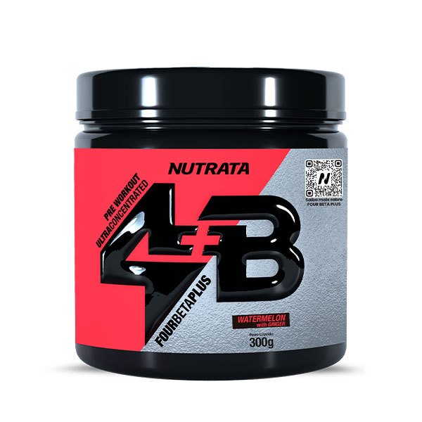 Pré Treino 4B Four Beta Plus 300g - Melancia com Gengibre - Nutrata