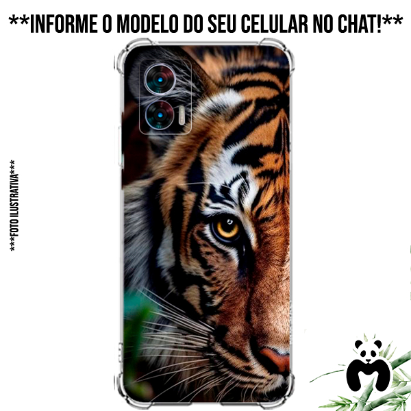 Capa Case Personalizada Olho Animais Bichos Selvagens  Onça Girafa Zebra Cobra Tigre Pavão Leão Lobo
