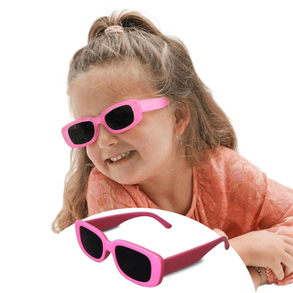 Óculos Escuro de Sol Infantil Feminino Masculino Criança Menino Menina Redondo Retangular Proteção UV Armação Grau