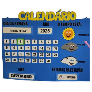Calendário Grande em Eva Para Sala de Aula,Volta às Aulas, Decoração Escolar em Oferta na Shopee