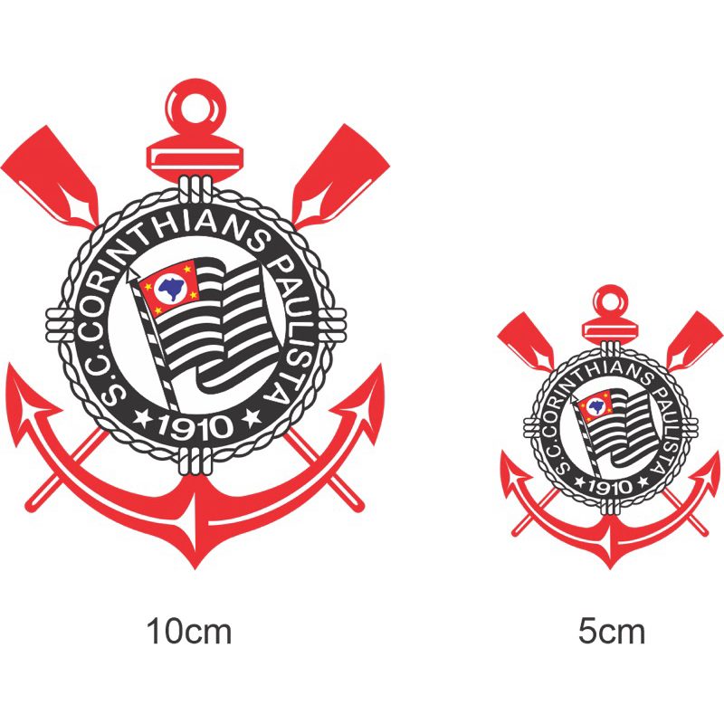 Adeviso em DTF termocolante emblema Corinthians para tecido