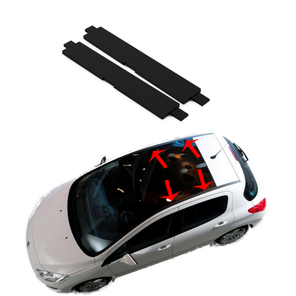 Par Acabamento Tampa Friso Teto Peugeot 308 2007/2019