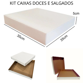 10 Caixas Para 100 Doces E Salgados 35x35x5 Cm Transporte embalagem premium em Oferta na Shopee