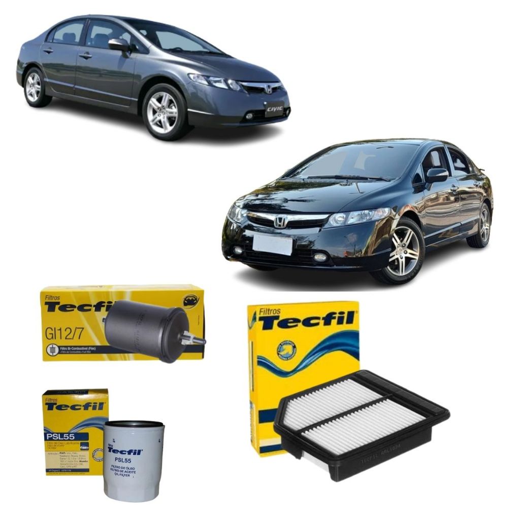 Kit Filtros Honda New Civic 1.6 1.8 Tecfil Original em Oferta na Shopee