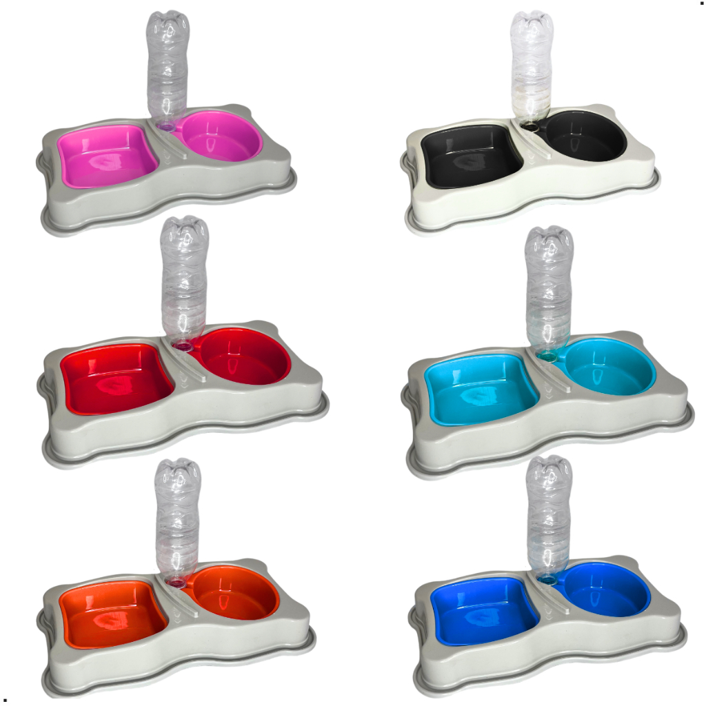 Comedouro e Bebedouro Duplo Função Pet Grande Cachorro Gatos Cães Antiformigas 750/550ml em Oferta na Shopee