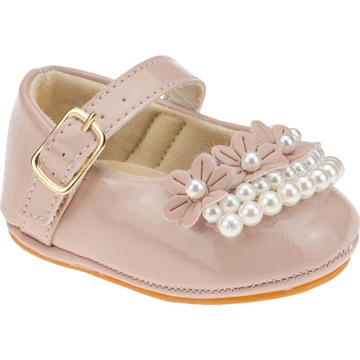 Sapatilha Feminina Infantil Bebê perolas Flores em Oferta na Shopee