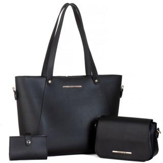 Kit 2 Bolsas Femininas De Ombro Transversal Sacola + Carteira Porta Cartão Lançamento