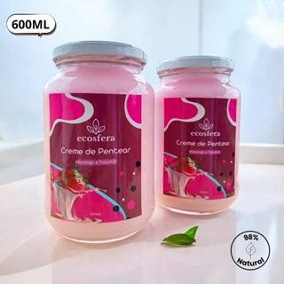 Creme de Pentear, Leave in- Máscara Hidratante - Morango e Tucumã - Cabelos Nutridos - 98% Natural - Vegano - 600ML em Oferta na Shopee